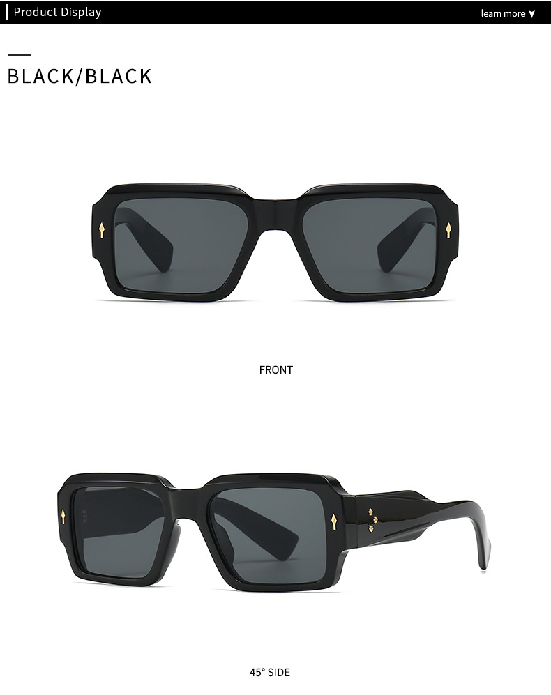 أسلوب بسيط اللون الصامد مادة صمغية مربع اطار كامل نظارات display picture 5