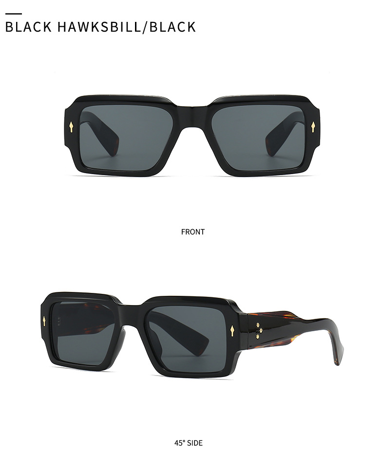 Simple Style Solid Color Resin Square Full Frame Glasses display picture 15