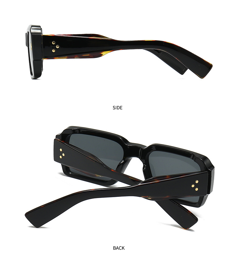 أسلوب بسيط اللون الصامد مادة صمغية مربع اطار كامل نظارات display picture 16