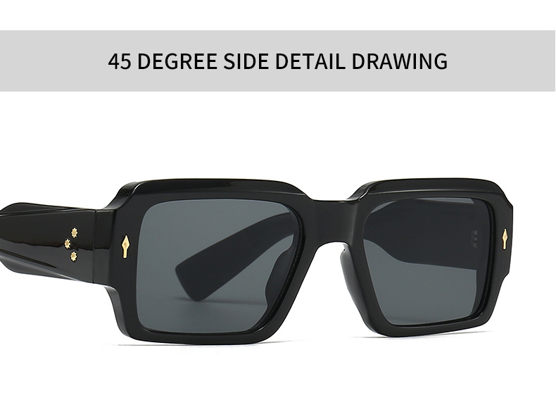 أسلوب بسيط اللون الصامد مادة صمغية مربع اطار كامل نظارات display picture 17