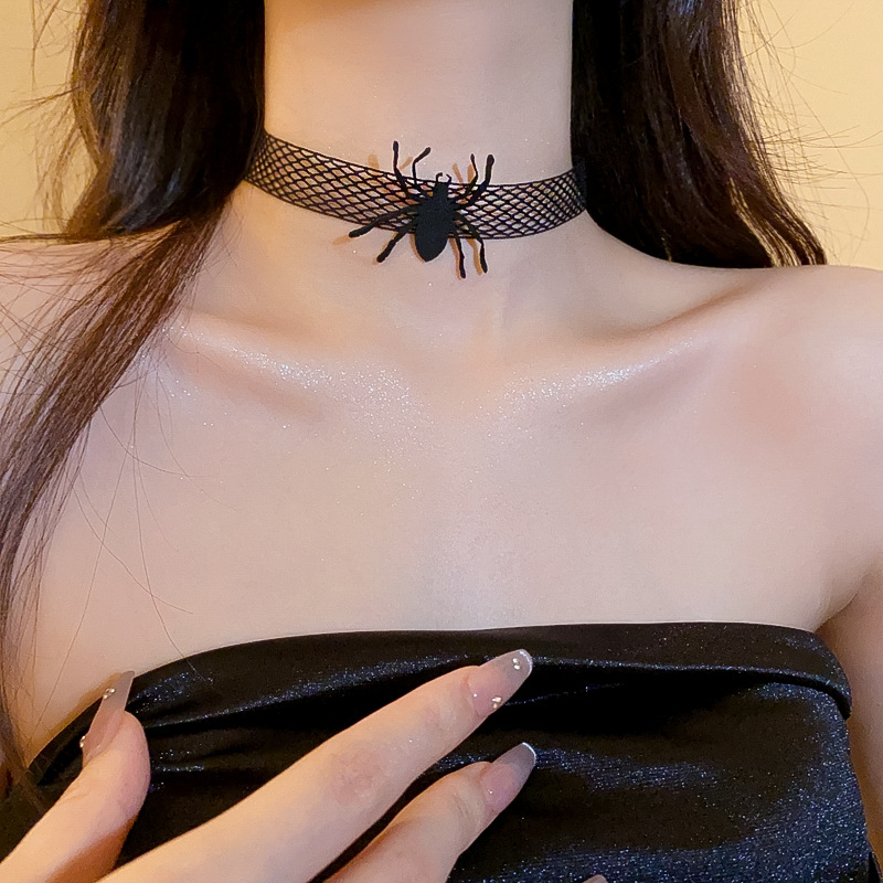 Sexy Spider Cloth Braid Halloween Women's Choker display picture 4