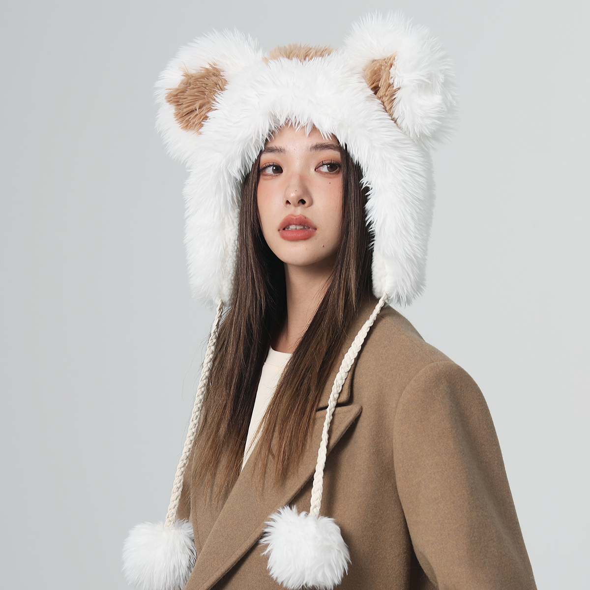 Unisex Cute Animal Plush Eaveless Wool Cap display picture 2