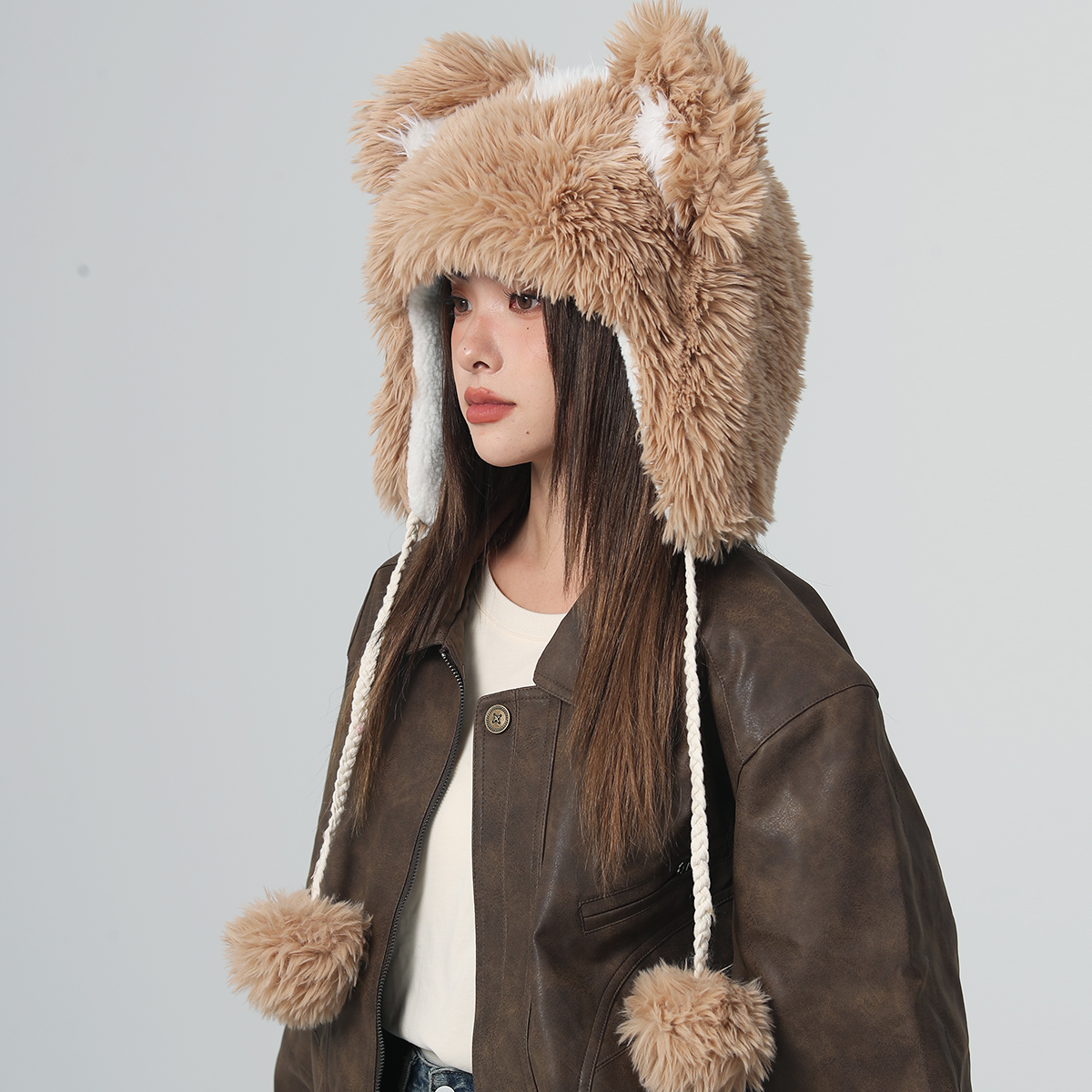 Unisex Cute Animal Plush Eaveless Wool Cap display picture 5