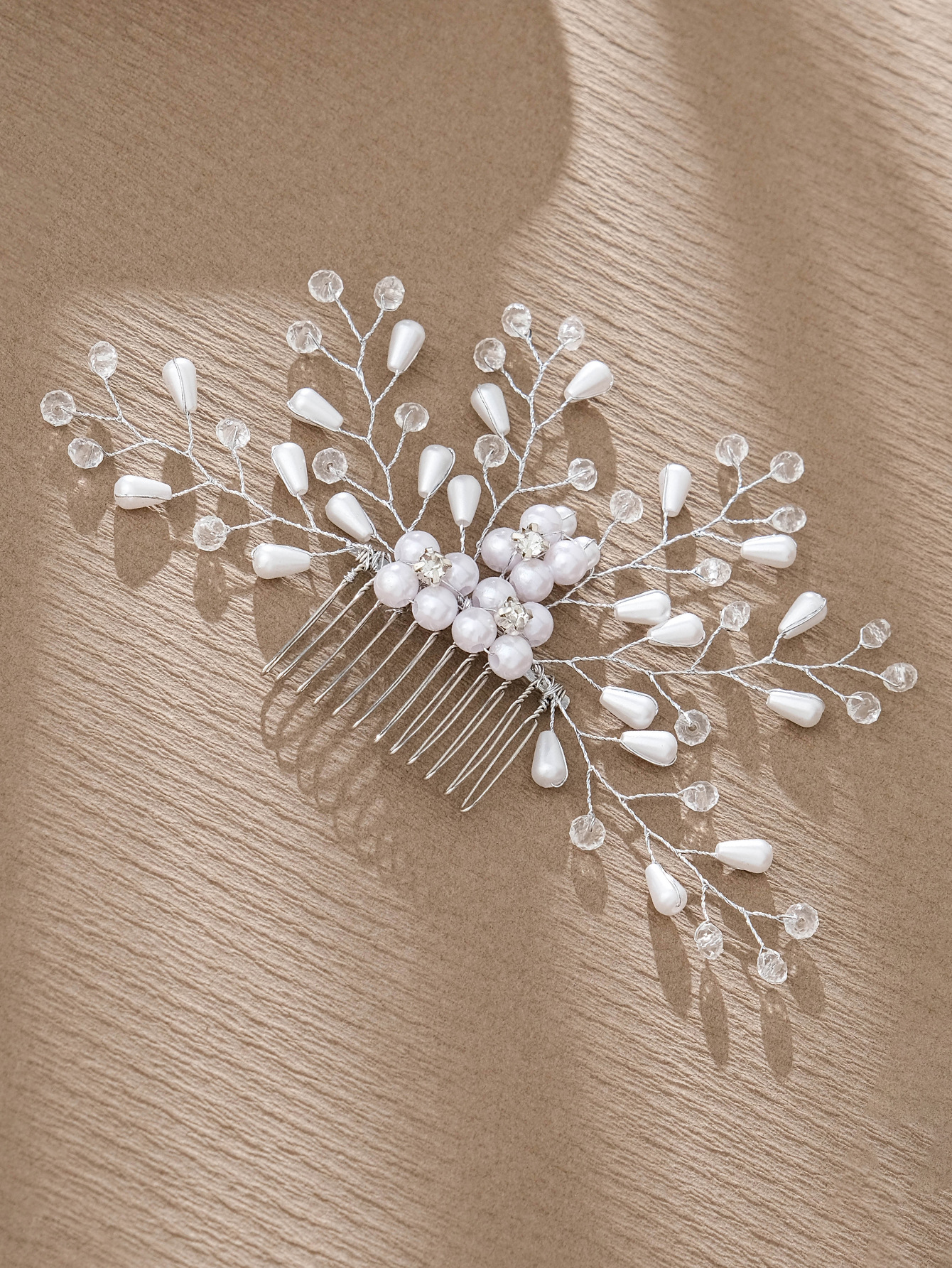 Simple Style Flower Artificial Pearl Inlay Pearl Insert Comb display picture 2