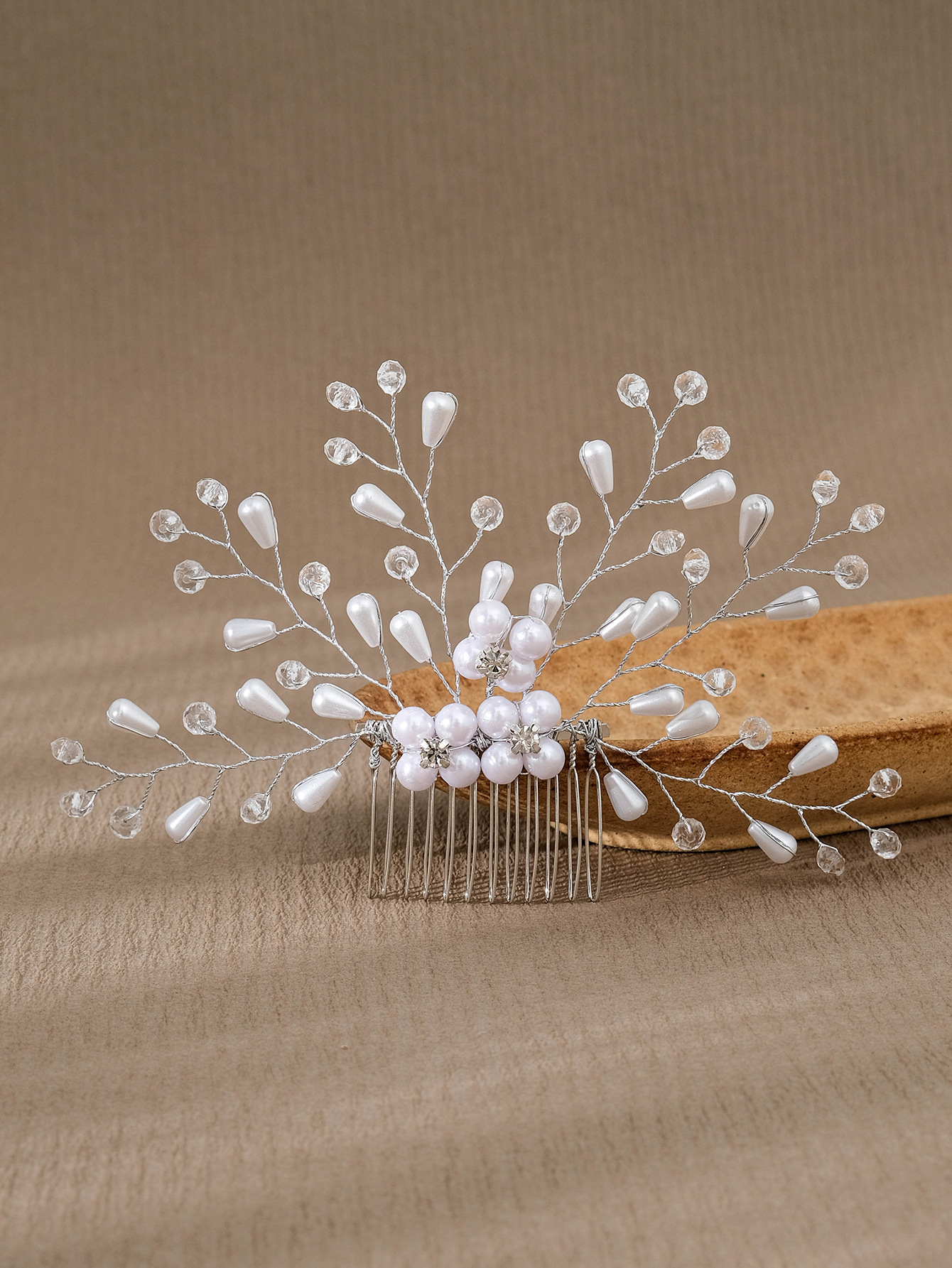 Simple Style Flower Artificial Pearl Inlay Pearl Insert Comb display picture 4