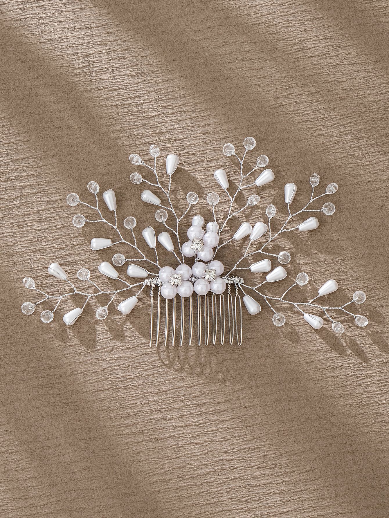 Simple Style Flower Artificial Pearl Inlay Pearl Insert Comb display picture 5