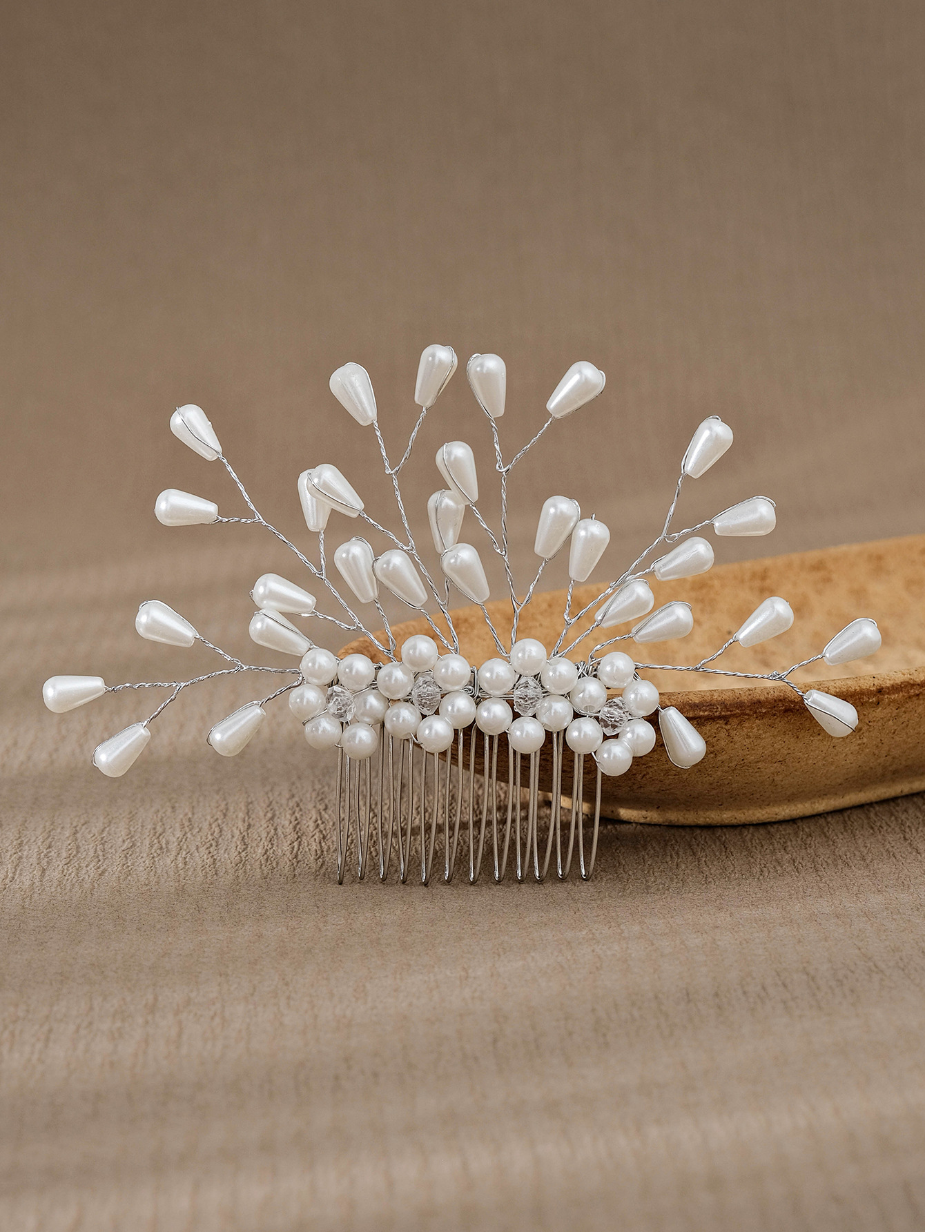 Simple Style Flower Artificial Pearl Inlay Pearl Insert Comb display picture 7