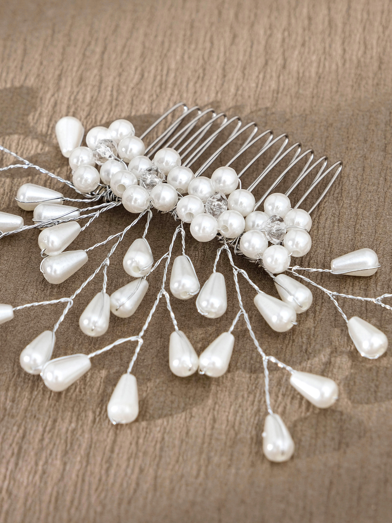 Simple Style Flower Artificial Pearl Inlay Pearl Insert Comb display picture 8