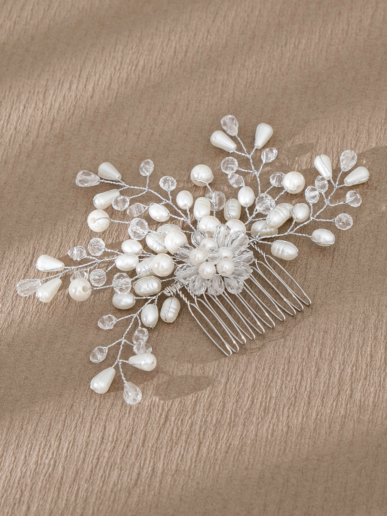 Simple Style Flower Artificial Pearl Inlay Pearl Insert Comb display picture 26