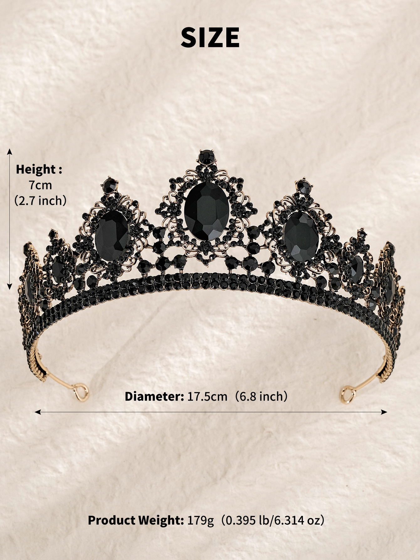 Retro Crown Alloy Inlay Rhinestones Crown display picture 6