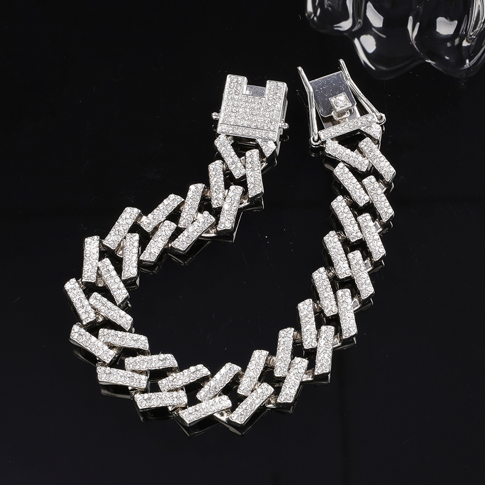 Hip-hop Exaggerated Rock Necklace Alloy Plating Inlay Rhinestones Silver Plated Unisex Necklace display picture 3