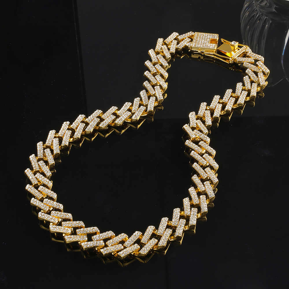 Hip Hop Retro Collar Aleación Enchapado Embutido Diamantes De Imitación Hombres Collar display picture 7