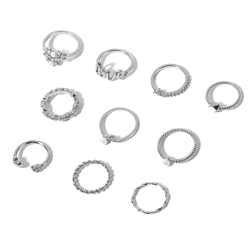 Simple Style Roman Style Flower Alloy Hollow Out Women's Rings display picture 9