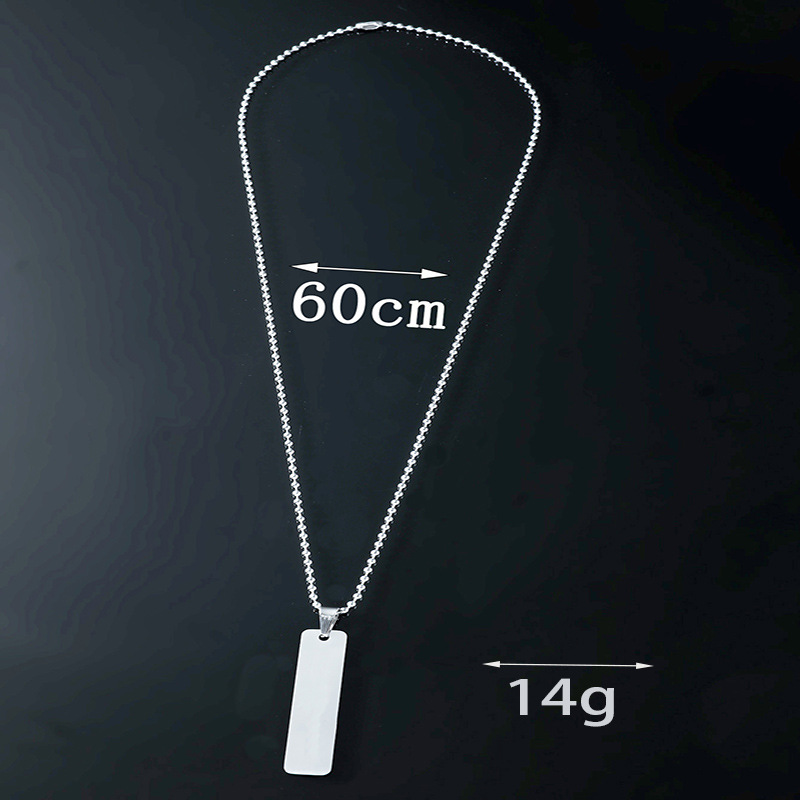Felsen Einfacher Stil Strassenmode Geometrisch Rostfreier Stahl Titan Stahl Überzug Unisex Halskette Mit Anhänger display picture 4