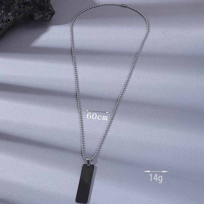 Felsen Einfacher Stil Strassenmode Geometrisch Rostfreier Stahl Titan Stahl Überzug Unisex Halskette Mit Anhänger display picture 8