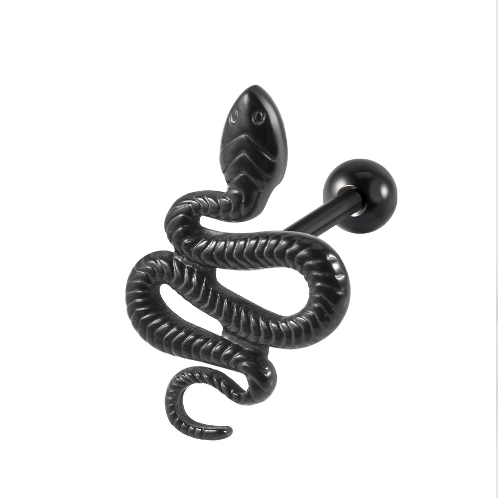 Novelty Streetwear Snake Stainless Steel Polishing Tongue Nail display picture 3