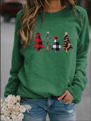 Women's Hoodie Long Sleeve Hoodies & Sweatshirts Printing Christmas Christmas Tree display picture 10