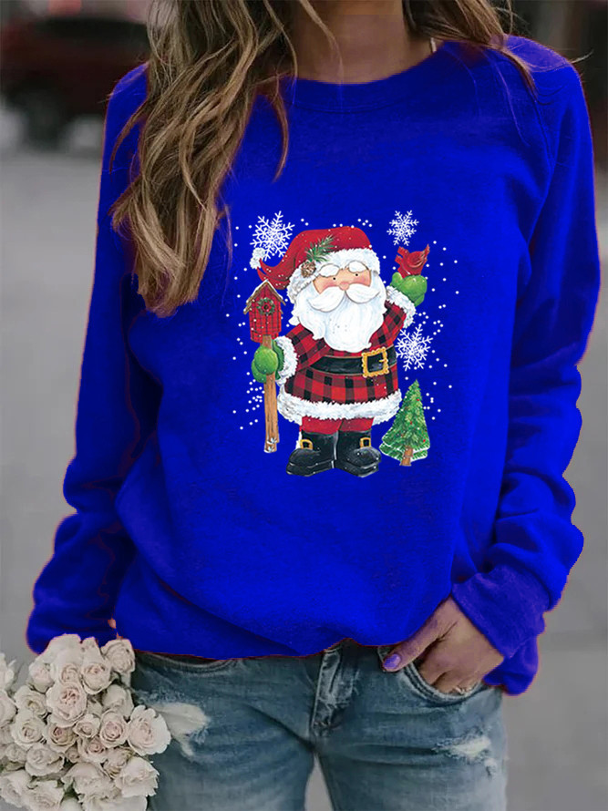 Women's Hoodie Long Sleeve Hoodies & Sweatshirts Printing Christmas Santa Claus display picture 4
