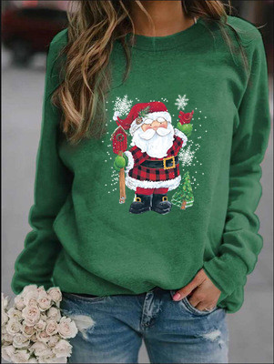 Women's Hoodie Long Sleeve Hoodies & Sweatshirts Printing Christmas Santa Claus display picture 10