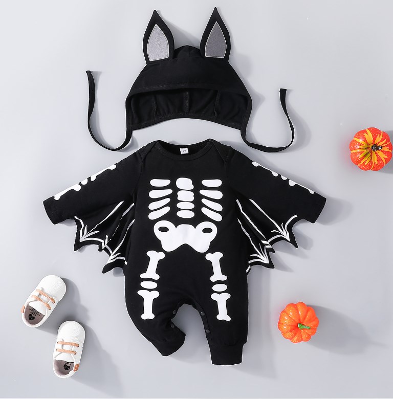 Halloween Streetwear Bat Cotton Baby Rompers display picture 2