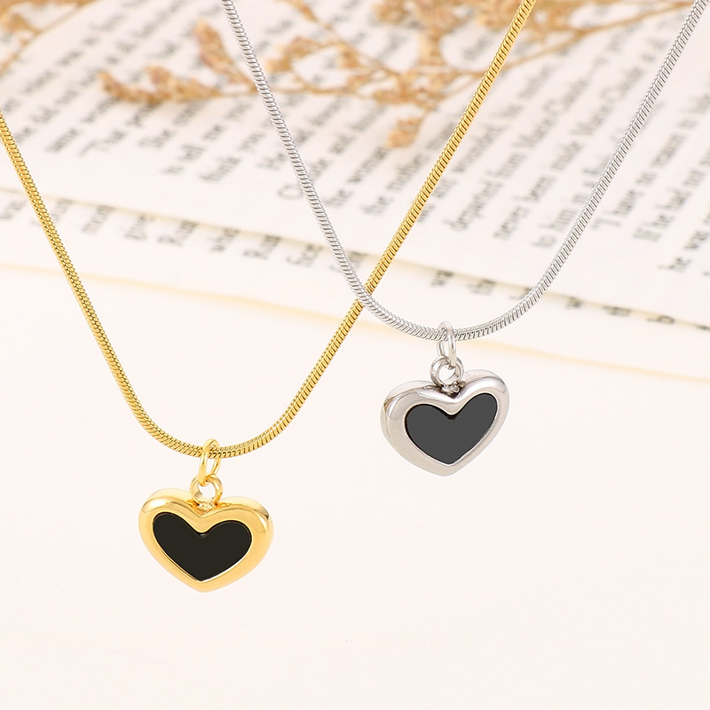 Stainless Steel 18K Gold Plated Luxurious Plating Heart Shape Bracelets Earrings Necklace display picture 7