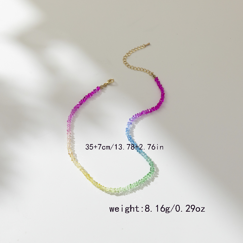 Wholesale Jewelry Cute Simple Style Round Alloy Resin Beaded Bracelets Necklace display picture 6