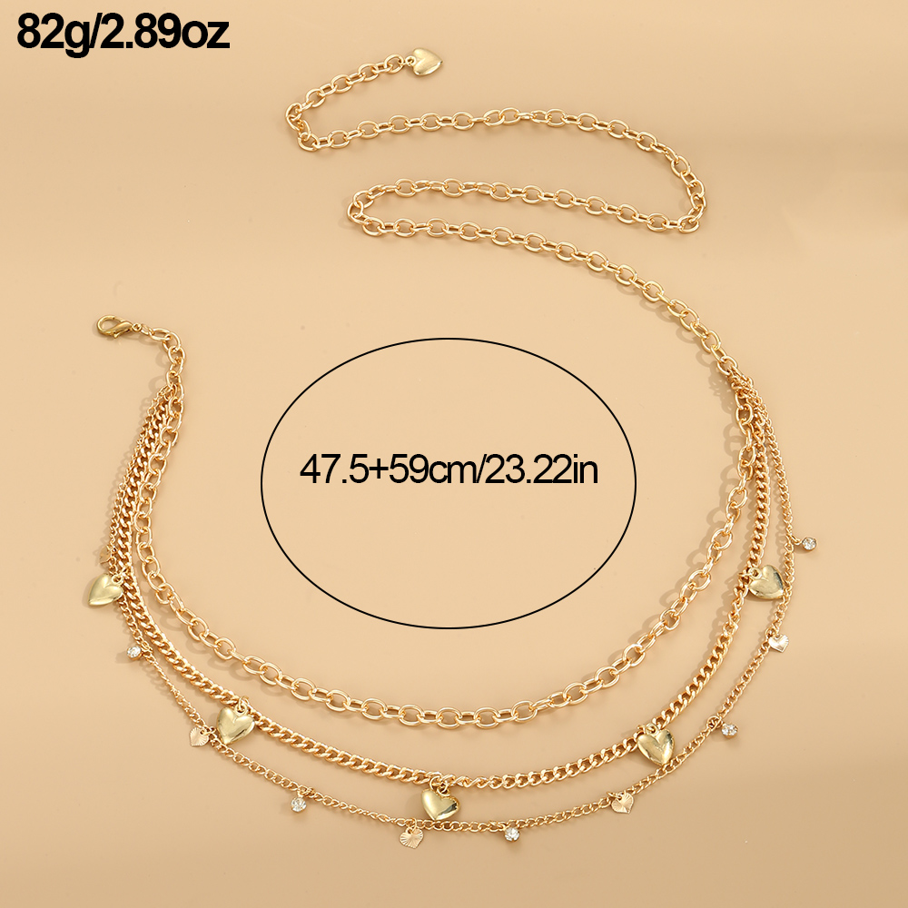 Elegant Sexy Solid Color Alloy Layered Gold Plated Women's Waist Chain display picture 7