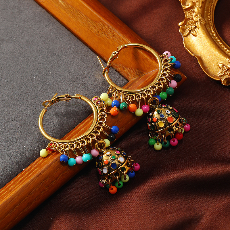 1 Pair Vintage Style Ethnic Style Geometric Alloy Drop Earrings display picture 2