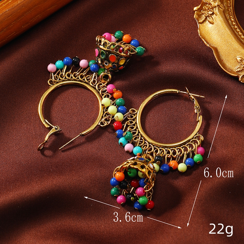 1 Pair Vintage Style Ethnic Style Geometric Alloy Drop Earrings display picture 5