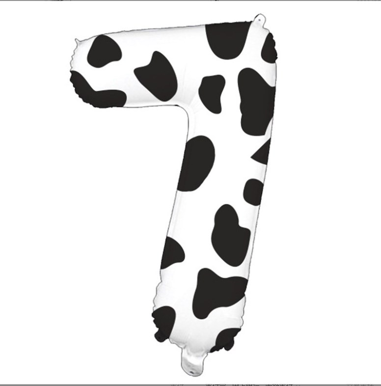 Vintage Style Classic Style Cow Pattern Aluminum Film Birthday Balloons display picture 3