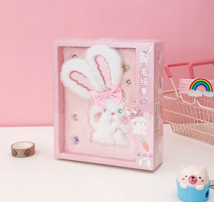 Mignon Gros Lapin À Oreilles En Peluche Cartoon Pocket Book display picture 5