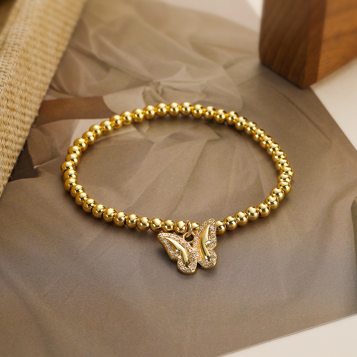 Simple Style Commute Dragonfly Butterfly Copper 18k Gold Plated Zircon Bracelets In Bulk display picture 5