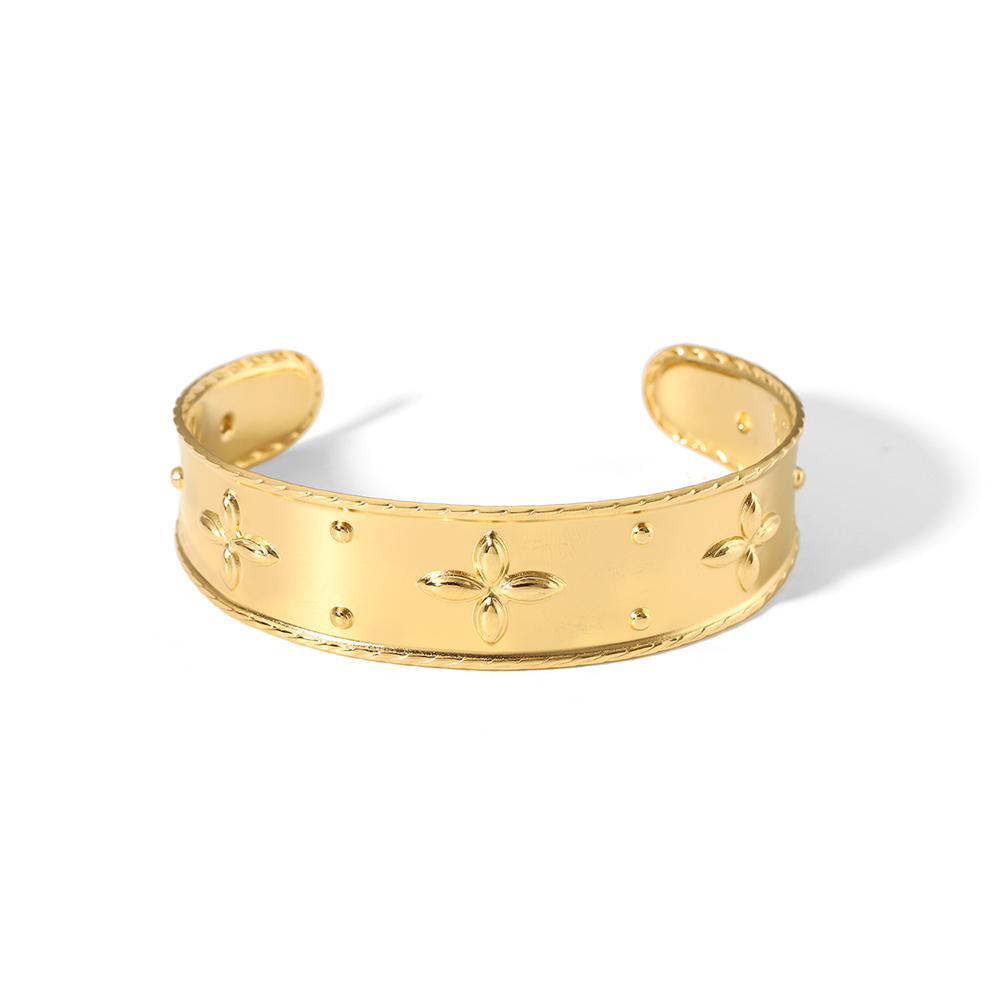 Élégant Vêtement De Rue Animal Feuille Acier Inoxydable 304 Plaqué Or 18K Bracelet Bracelet En Masse display picture 10