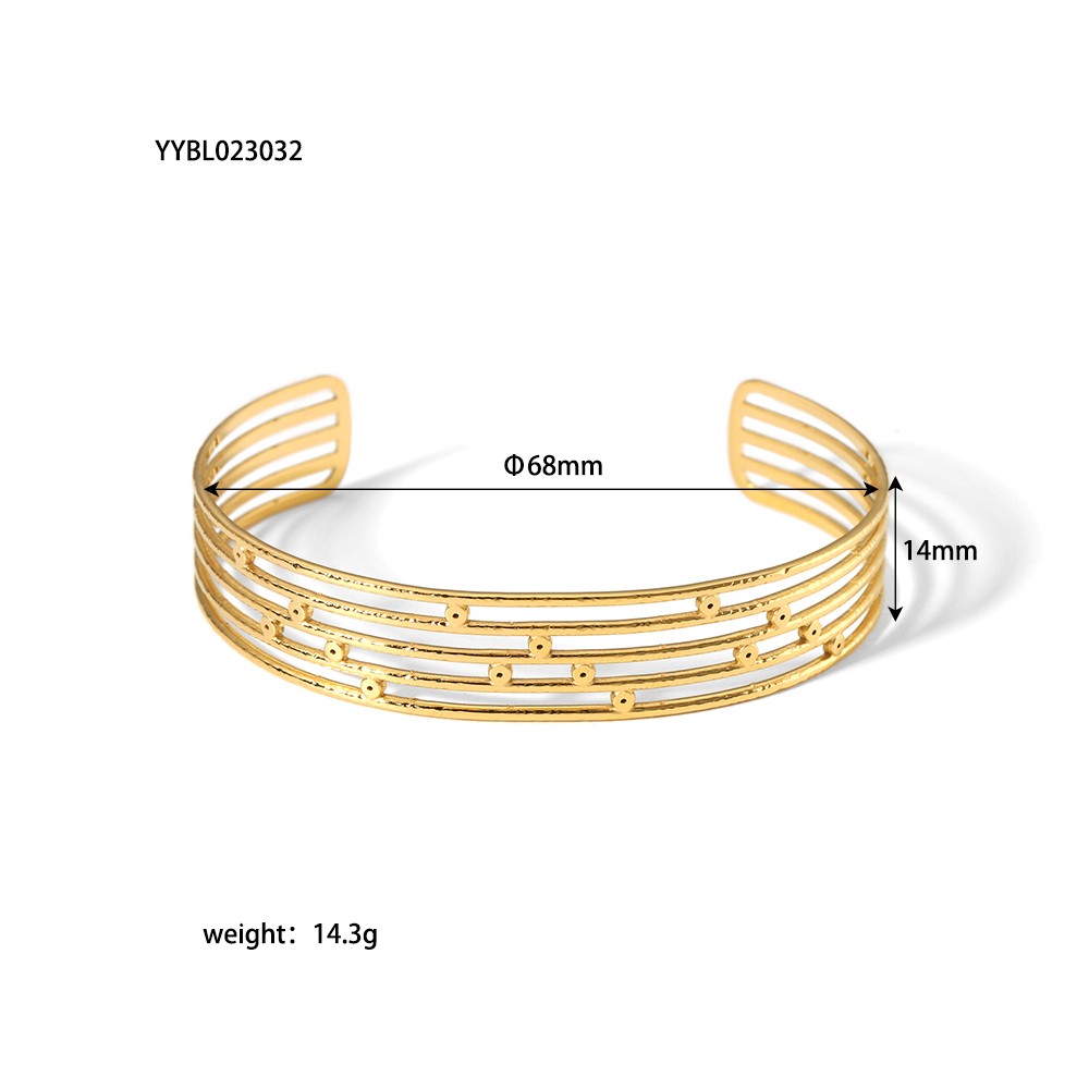 Élégant Vêtement De Rue Animal Feuille Acier Inoxydable 304 Plaqué Or 18K Bracelet Bracelet En Masse display picture 12