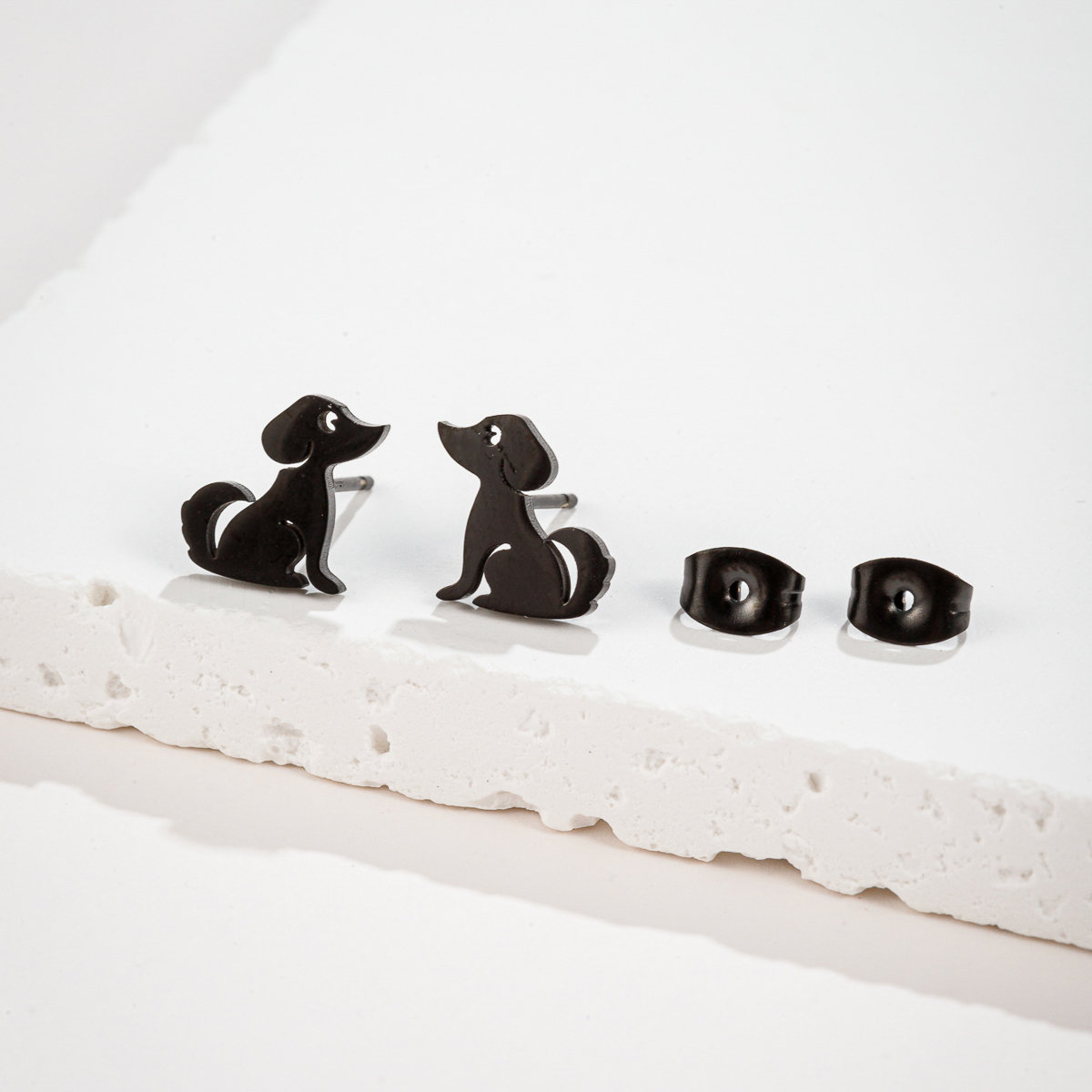 1 Pair Cute Sweet Korean Style Animal Plating Stainless Steel 18k Gold Plated Ear Studs display picture 2