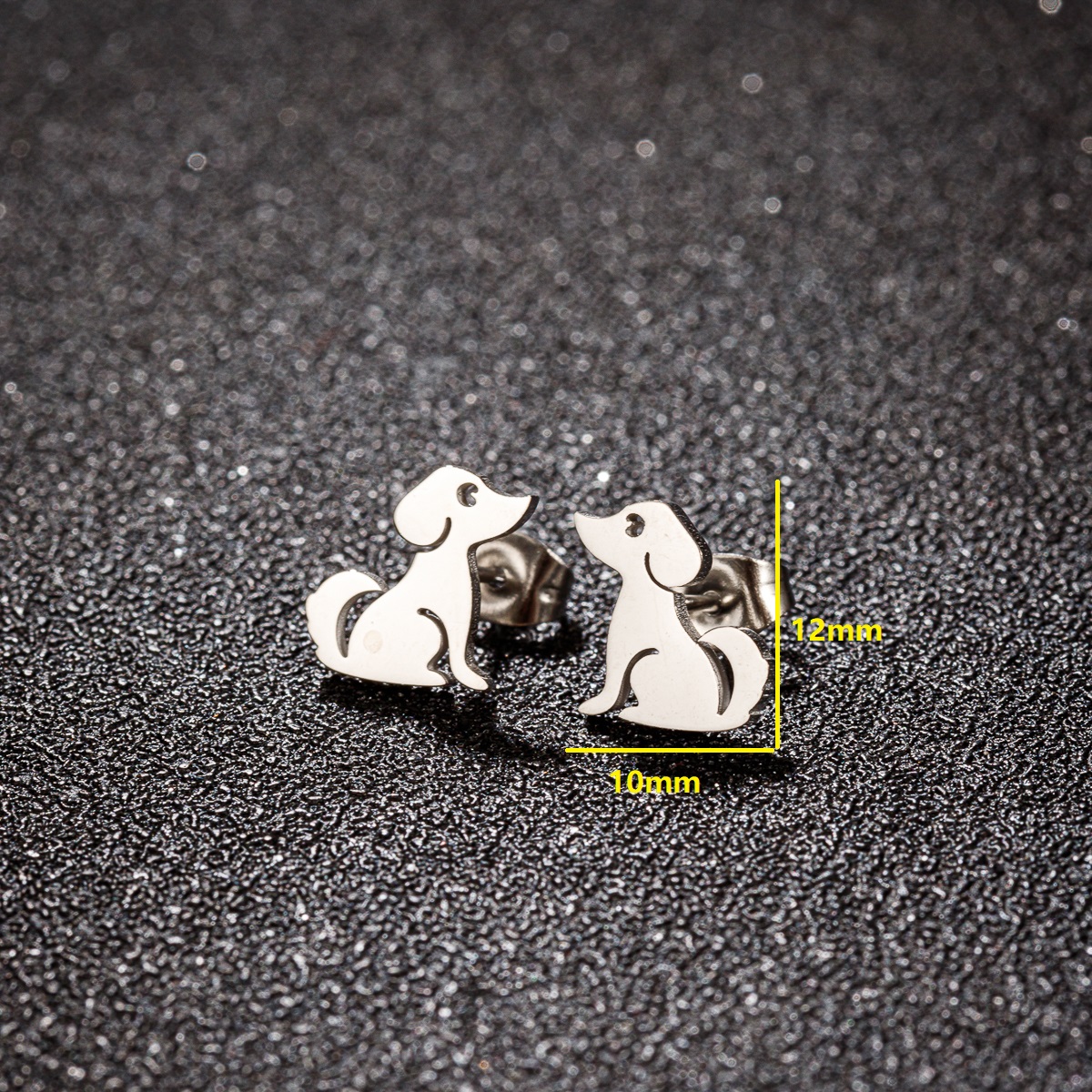 1 Pair Cute Sweet Korean Style Animal Plating Stainless Steel 18k Gold Plated Ear Studs display picture 3