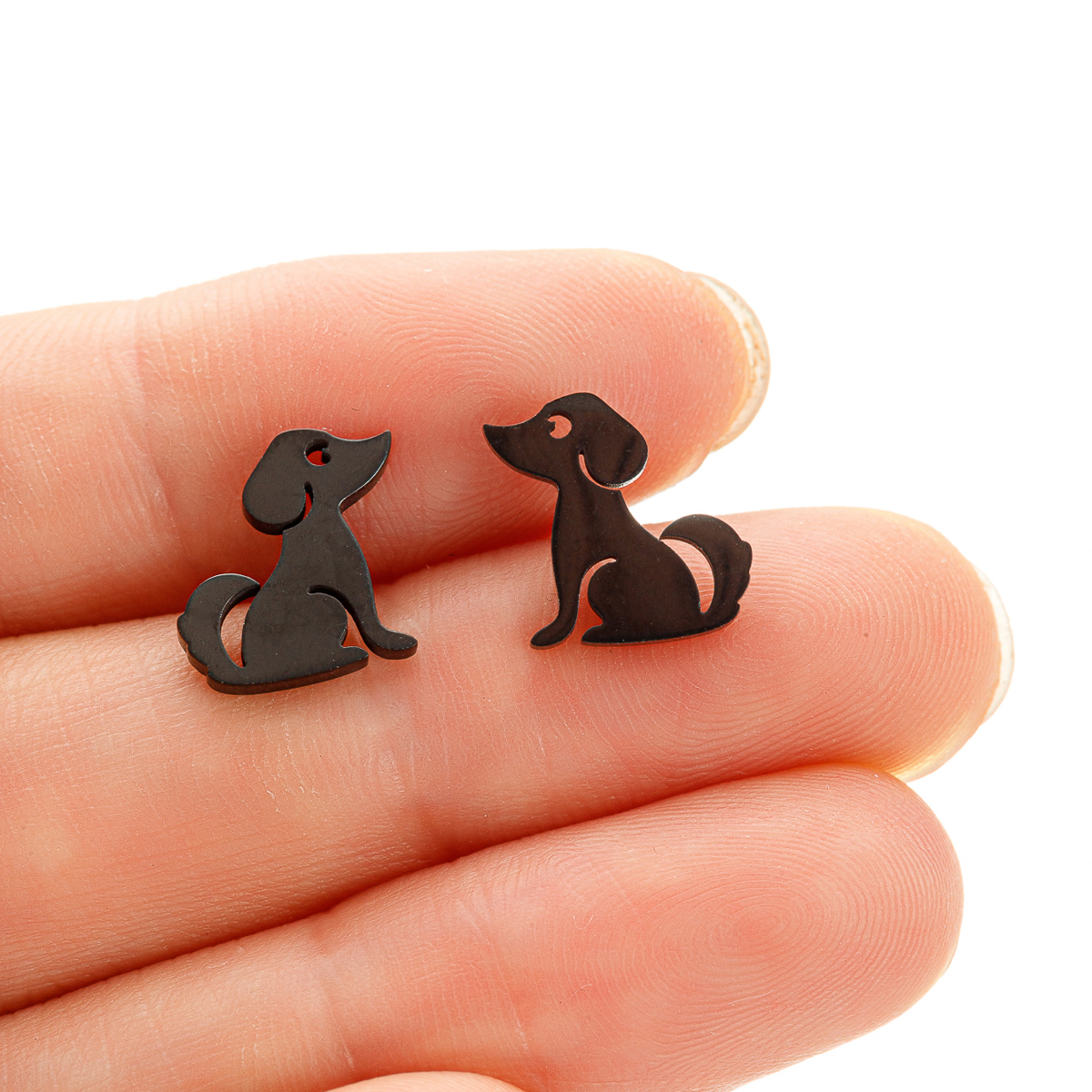 1 Pair Cute Sweet Korean Style Animal Plating Stainless Steel 18k Gold Plated Ear Studs display picture 7