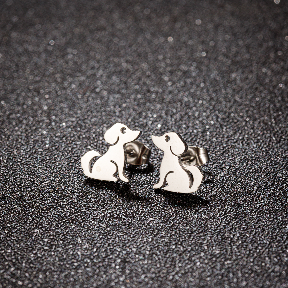 1 Pair Cute Sweet Korean Style Animal Plating Stainless Steel 18k Gold Plated Ear Studs display picture 9