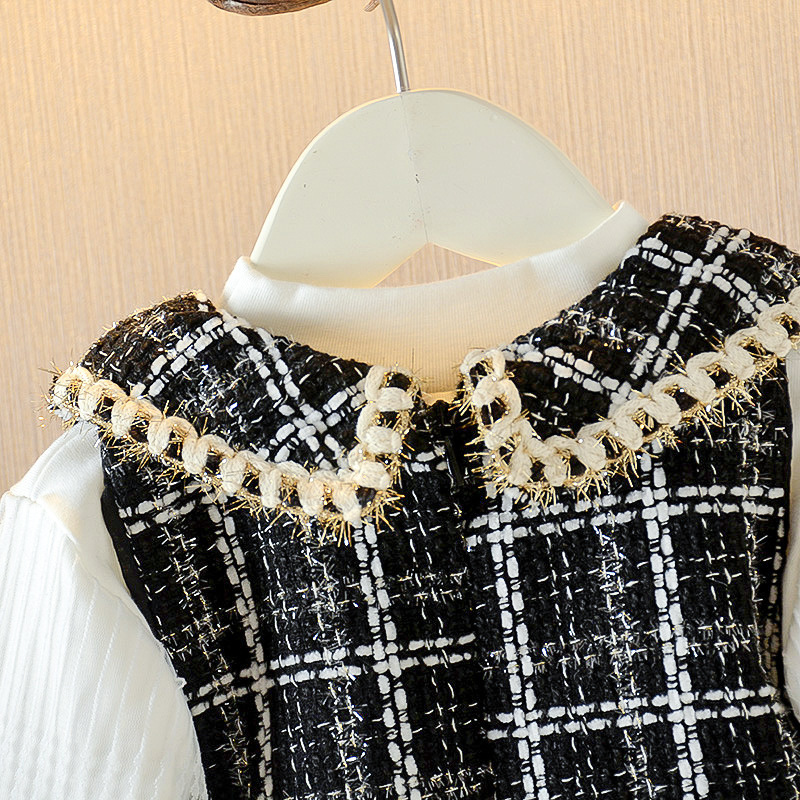 Süß Einfacher Stil Klassischer Stil Netz Vordertasche Tragen Baumwolle Mädchen Kleidung Sets display picture 8