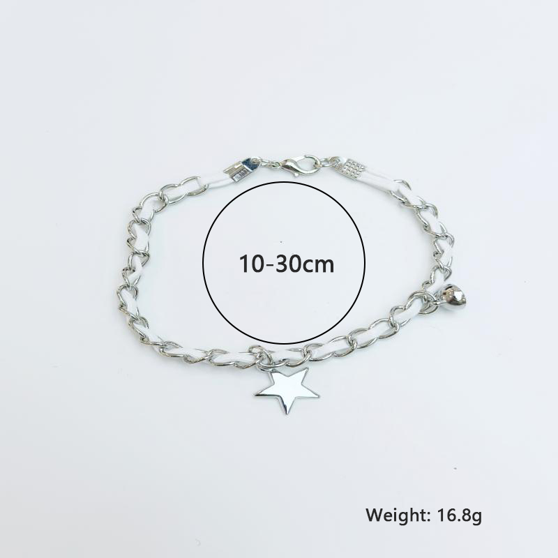 Streetwear Star Alloy Wax Rope Couple Bracelets display picture 1
