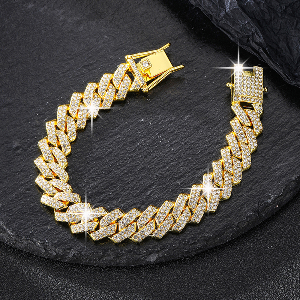 Hip Hop Collar Aleación Embutido Diamantes De Imitación Hombres Collar display picture 4