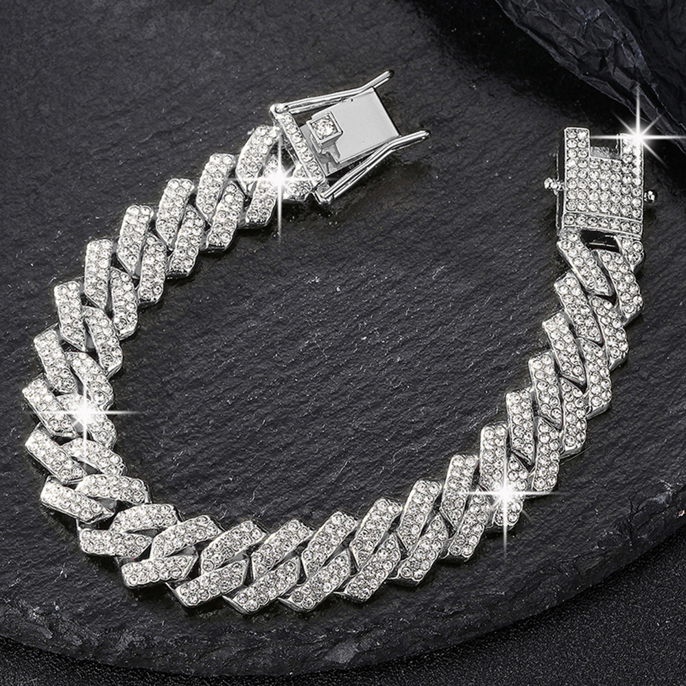 Hip Hop Collar Aleación Embutido Diamantes De Imitación Hombres Collar display picture 3