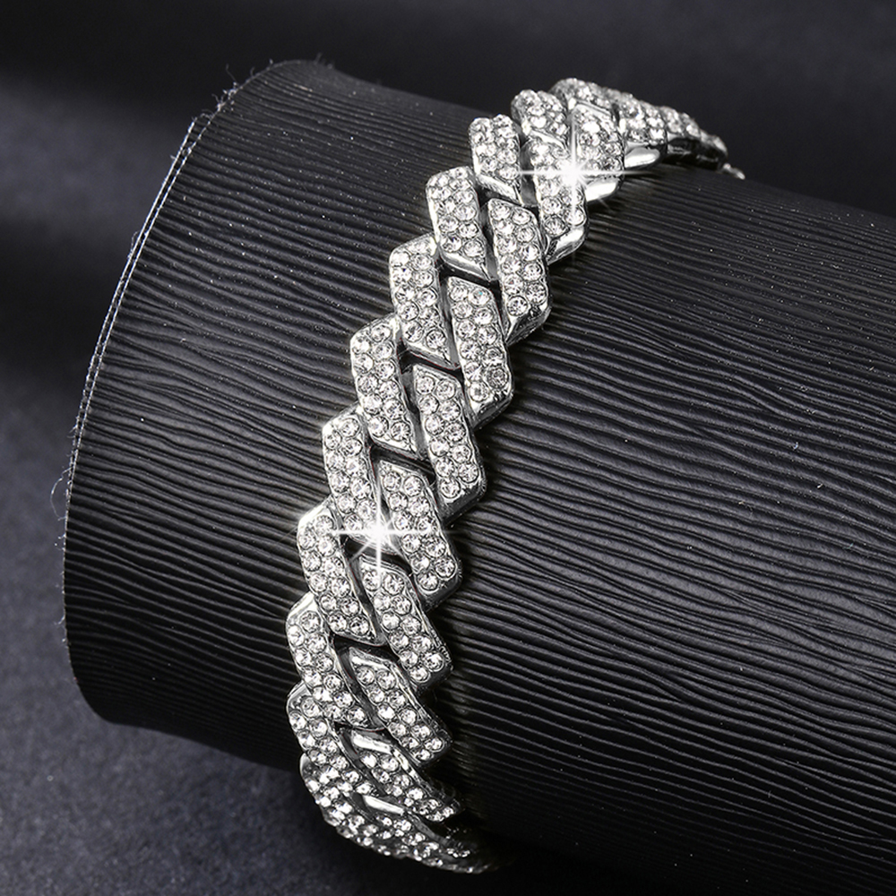 Hip Hop Collar Aleación Embutido Diamantes De Imitación Hombres Collar display picture 9