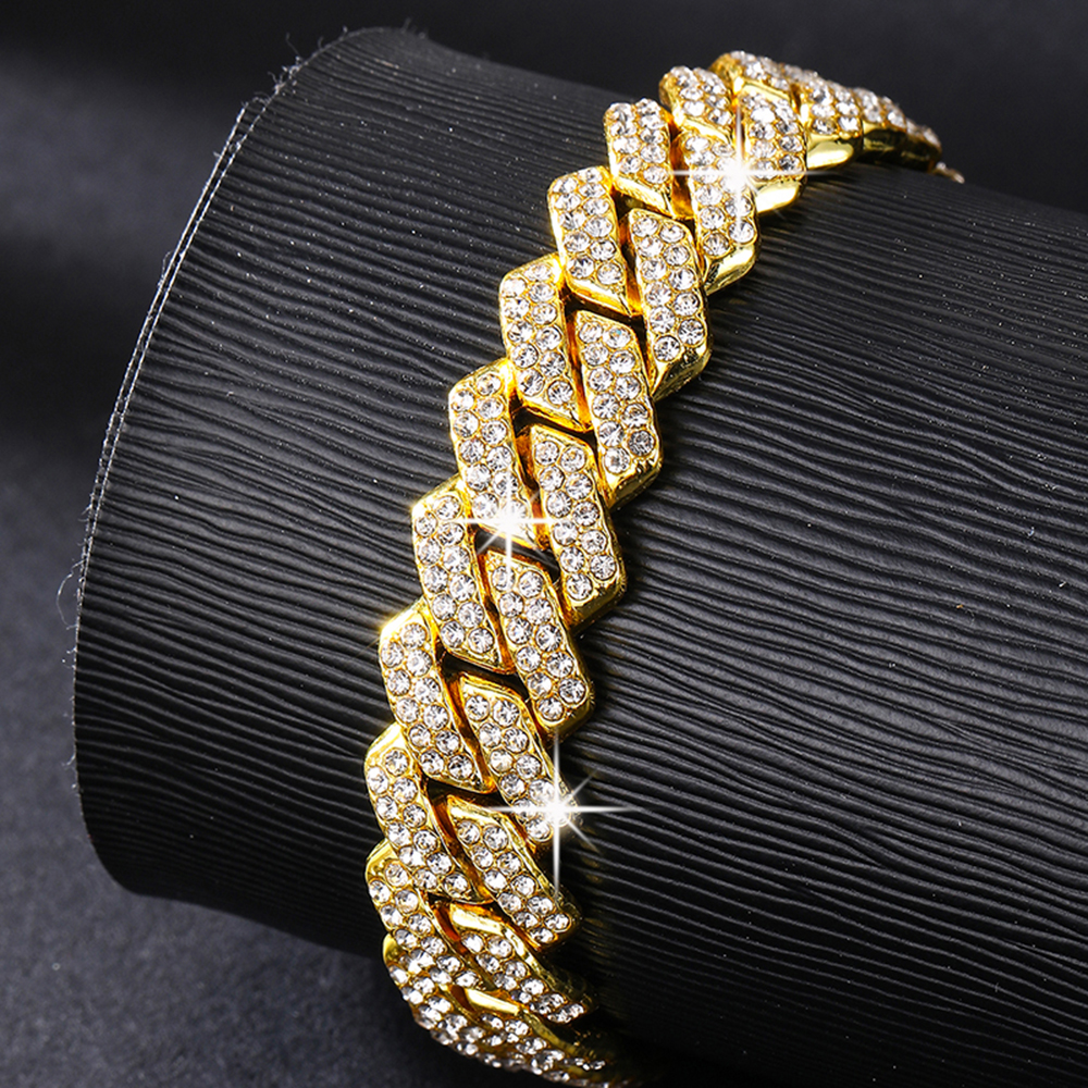 Hip Hop Collar Aleación Embutido Diamantes De Imitación Hombres Collar display picture 8