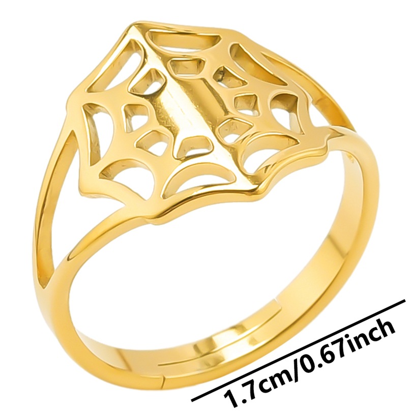 Simple Style Spider Web Stainless Steel Polishing Rings display picture 7