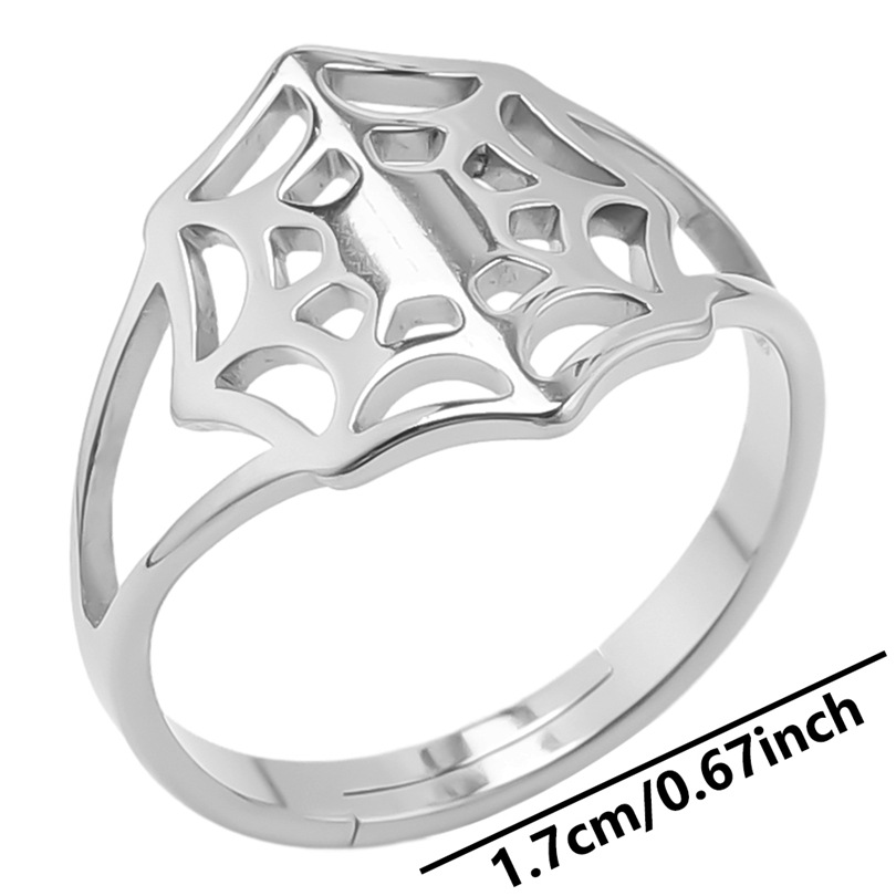 Simple Style Spider Web Stainless Steel Polishing Rings display picture 11