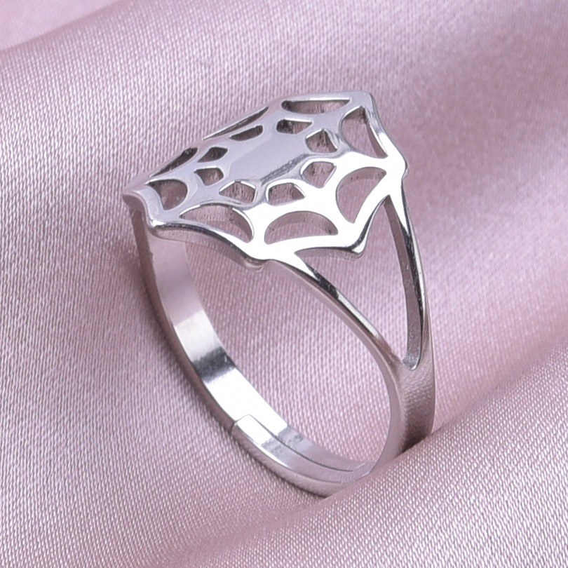 Simple Style Spider Web Stainless Steel Polishing Rings display picture 12