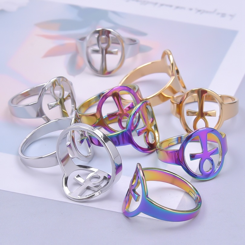 Commute Solid Color Stainless Steel Polishing Rings display picture 3
