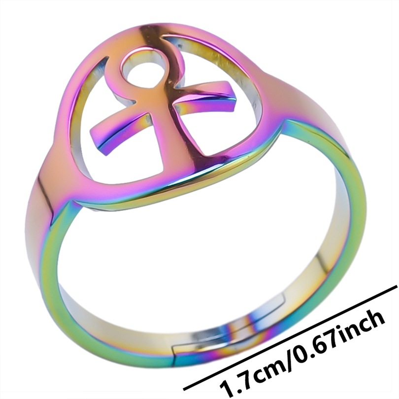 Commute Solid Color Stainless Steel Polishing Rings display picture 11