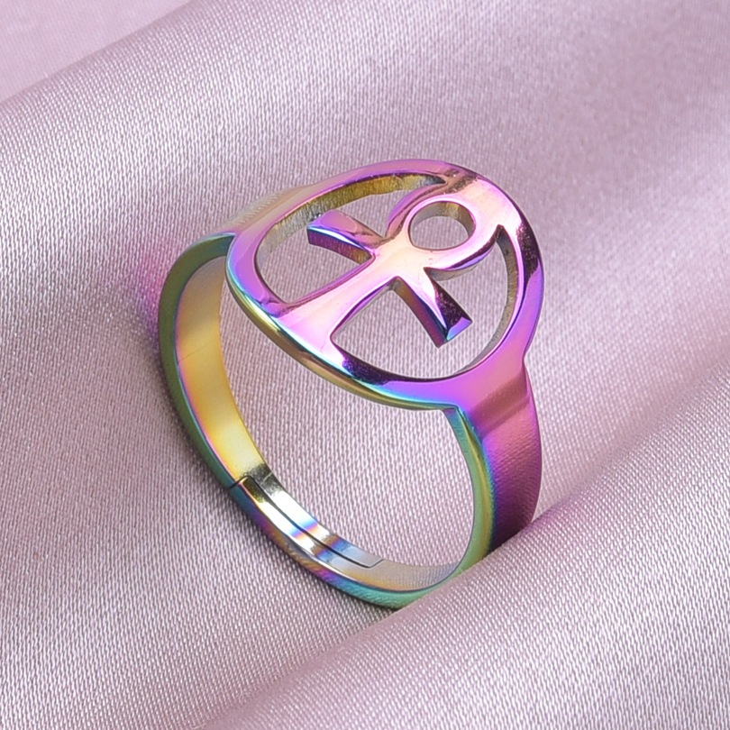 Commute Solid Color Stainless Steel Polishing Rings display picture 12
